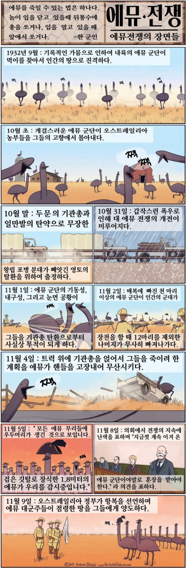 역사 속 인간vs새 전쟁.